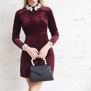 Boutique 1861 long sleeve velvet dress